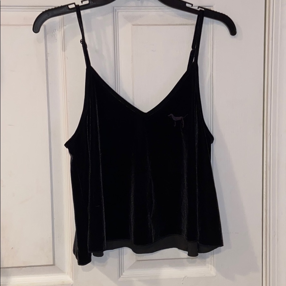 PINK velvet tank top